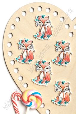 Кабошон-вырубка "Лисичка" 2,7*3,5 см (10 шт) SF-5915, №1