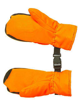 Варежки утепленные оранжевый