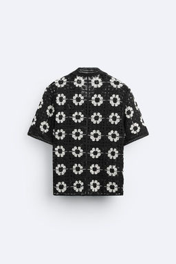GEOMETRIC CROCHET SHIRT - Zara фото 7