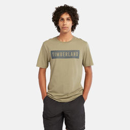 Футболка Timberland T-Shirt Brand Carrier Linear Graphic Regular оливковая  фото 2