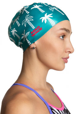 Силиконовая шапочка Palm tree, Skulls - Mad wave фото 5
