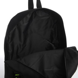 Рюкзак текстильный со шнуровкой WAKE UP, 38х29х11 см, черный - Nazamok фото 11