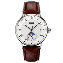 Часы наручные Skmei мужские кварцевые 9308silver-brown