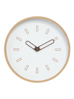 Часы настенные классические, бесшумные, плавный ход, циферблат d=30 см, бежевые, от батарейки 1×АА