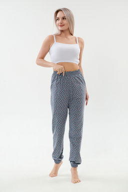 Брюки женские из кулирки на резинке серый - Амадэль фото 2