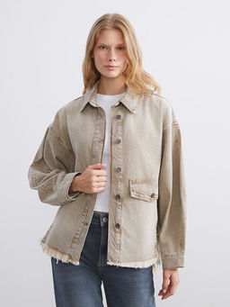 Oversize Kad?n Jean G?mlek Ceket