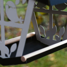 Кормушка для птиц металлическая "Теремок" 26х20,5х20см, белый (Россия)