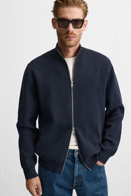 MOCK NECK CARDIGAN WITH ZIP - Zara фото 6