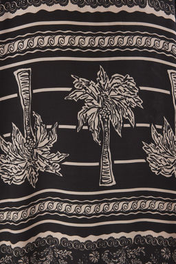 Tropikal Desenli Dokuma Plaj Midi Elbise TBESS25EL00031 - Trendyolmilla фото 3