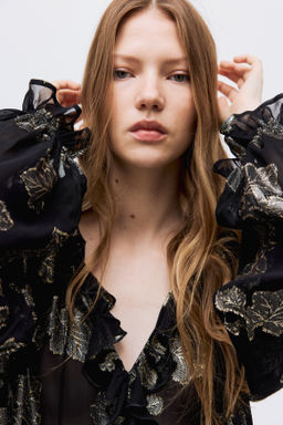 Blusa en tejido jacquard - H&m фото 2