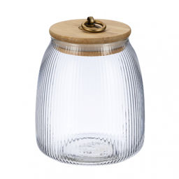 Банка 950 мл стеклянная с бамбуковой крышкой,Linea LANTERN арт. 93-HO-LA-01-950