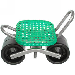 Стул садовый на колесах для прополки и работы в саду 35*47*14см с поворотным механизмом(360), цвет зеленый