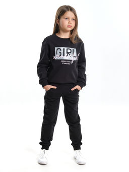 Комплект спортивный для девочки UD 7749 черный - Mini maxi фото 3