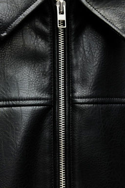 LEATHER EFFECT BOMBER JACKET - Zara фото 6