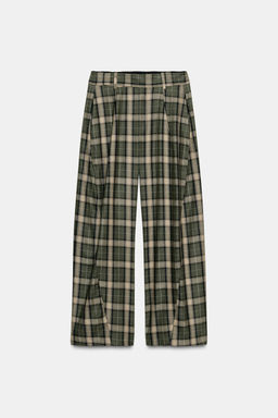 ZW COLLECTION CHECK TROUSERS WITH WOOL - Zara фото 7