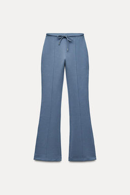 STITCHED INTERLOCK BELL BOTTOM TROUSERS - Zara фото 32