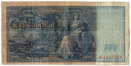 Банкнота 100 марок 1910 года Германия