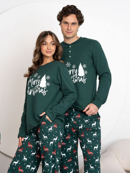 Новогодняя женская пижама с брюками - Binita фото 3