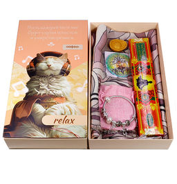 Набор для любимых женщин Шарф, браслет в мешочке, благовоние, подставка