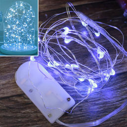 Гирлянда Светлячки 20led,2-3м, Синий ,батарейки,медный провод