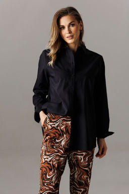 Костюм Lars Style 1196 черный, молочно-коричневый принт