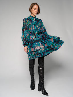 Платье женское 12411-35145 multicolor-turquoise - Maxroses фото 3