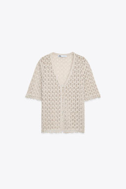 POINTELLE KNIT CARDIGAN - Zara фото 5