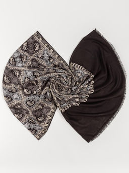 Палантин с вышивкой /шерсть/в ассорт № Тк850/27