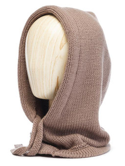 Капор жен. шерсть+акр LB-A53017 cacao