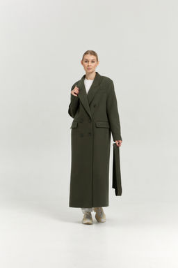 Пальто женское демисезонное 26830 (пепельный/ёлочка) - Kankan фото 12