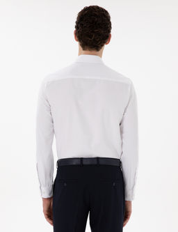Beyaz Slim Fit Uzun Kollu G_mlek