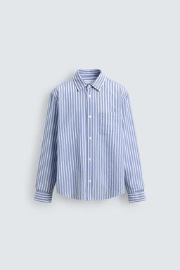 CREASED-EFFECT STRIPED SHIRT - Zara фото 7