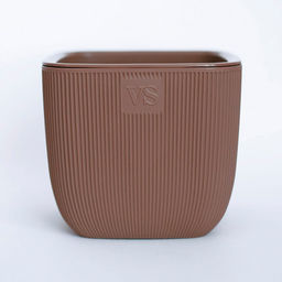 Горшок для цветов с дренажной системой Фабио VipSet 1,95 л шоколад (AMF-1,95-04) /КРАССУЛА/  фото 2