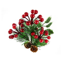 Blumentag VDF-137 Веточка хвойная с шишками и ягодами 3 х 1 шт. 27 см 01  фото 4