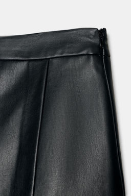 FAUX LEATHER WRAP SKORT - Zara фото 8