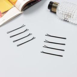 Цена за 6 шт. Невидимки для волос «Классика, с зубчиками», набор 32 шт., 6 см, чёрные