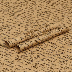 Цена за 2 шт. Бумага упаковочная, крафт «Рукопись», 70×100 см, 1 лист