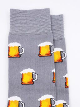 Носки р.35-40 Wow Пиво серые - Krumpy фото 2