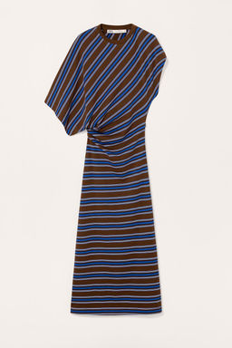 LIMITED EDITION STRIPED DRAPED DRESS - Zara фото 5