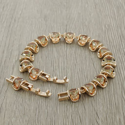 Султанит, браслет Кимберли, покрытие под золото, длина 18см - Agat77 фото 3