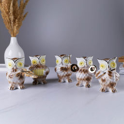 Фигурки Сова музыкант 5 штук 10 см / W632-1 /уп 24/ - Галеонтрейд фото 3