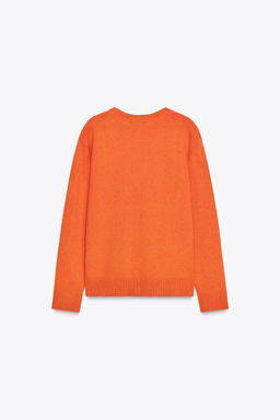 PLAIN KNIT V-NECK SWEATER - Zara фото 12