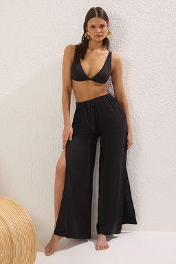 TRENDYOLMILLA Haki Dokuma %100 Keten Y?rtmacl? Plaj Pantolon TBESS25PL00004 фото 11