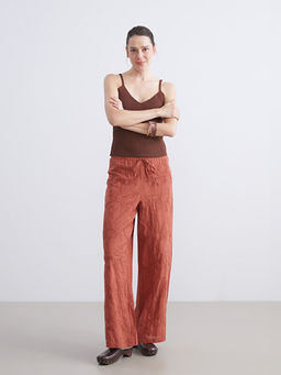 Beli Lastikli Nak??l? Geni? Pa?a Kad?n Pantolon