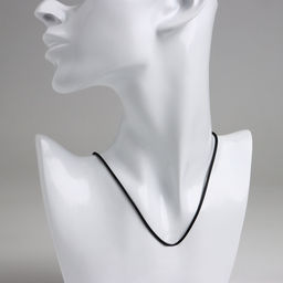 Цена за 10 шт. Шнурок каучуковый, неполый, 45 см, d=2 мм, чёрный в серебре