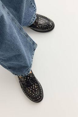 Trendyol Shoes Siyah Rugan Trok Tasl? Duz Kad?n Loafer Ayakkab? TAKSS25LA00003 - Trendyolmilla фото 3