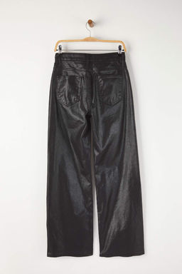Siyah Kaplama Yuksek Bel Wide Leg Jeans TWOAW26JE00156 - Trendyolmilla фото 6