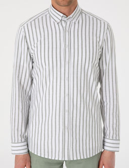 Haki Regular Fit _izgili Uzun Kollu G_mlek - Pierre cardin фото 6