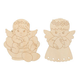 Заготовка для декорирования Mr. Carving ВД-1224 Набор подвесок Ангелы фанера 6.5 х 9 х 0.3 см Ангелы 1  фото 4