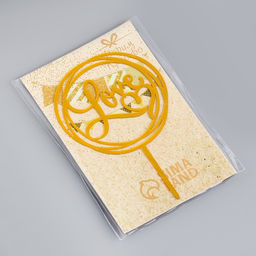 Цена за 5 шт. Топпер для торта Love, золото - Дарим Красиво фото 4